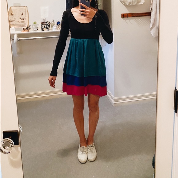 Hurley Long Sleeve Color Block Dress - Picture 3 of 3